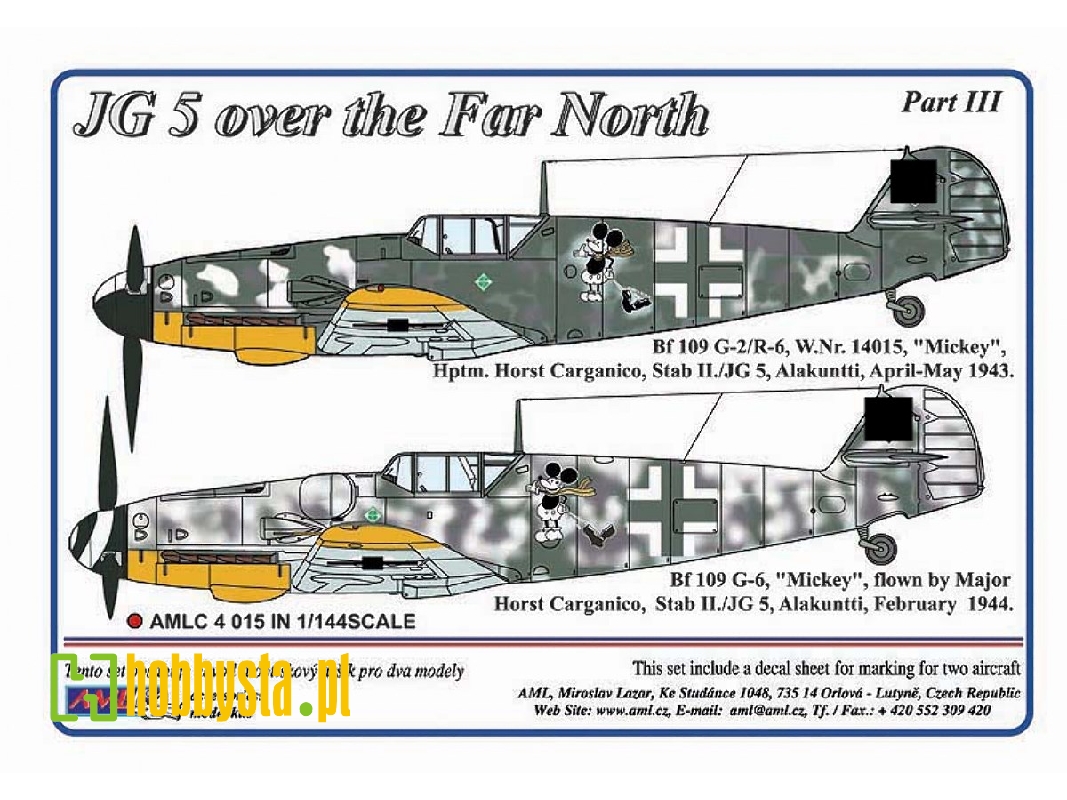 Jg 5 Over The Far North Part Iii - Me-109 G-2 / G-6 (2 Decal Version) - zdjęcie 1 Jg 5 Over The Far North Part Iii - Me-109 G-2 / G-6 (2 Decal Version) - zdjęcie 1