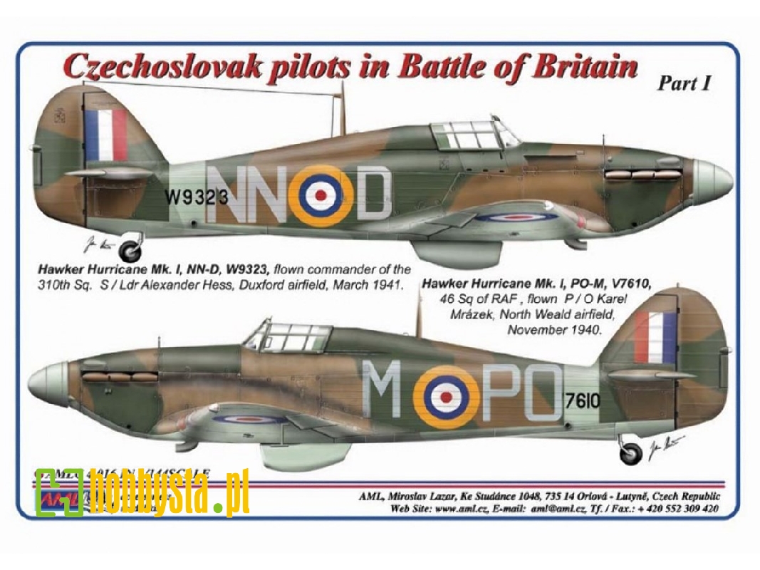 Czechoslovak Pilots In Battle Of Britain (2 Schemes) - zdjęcie 1 Czechoslovak Pilots In Battle Of Britain (2 Schemes) - zdjęcie 1