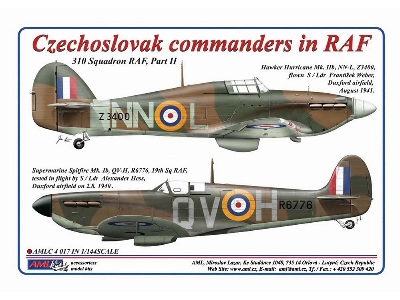 Czechoslovak Commanders In Raf - Hawker Hurricane Mk.Iib And Supermarine Spitfire Mk.I - zdjęcie 1