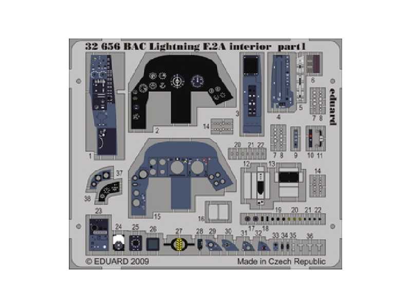  BAC Lightning F.2A interior S. A. 1/32 - Trumpeter - blaszki - zdjęcie 1