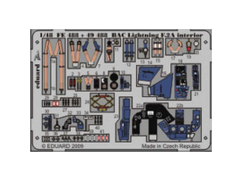  BAC Lightning F.2A interior S. A. 1/48 - Airfix - blaszki - zdjęcie 1