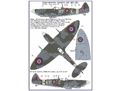 Supermarine Spitfire Mk.Ixc - 2 Decal Versions : Ry-c And ry-e. - zdjęcie 3