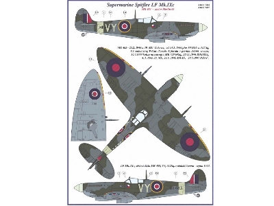 Supermarine Spitfire Mk.Ixc - 2 Decal Versions Du-l - zdjęcie 2