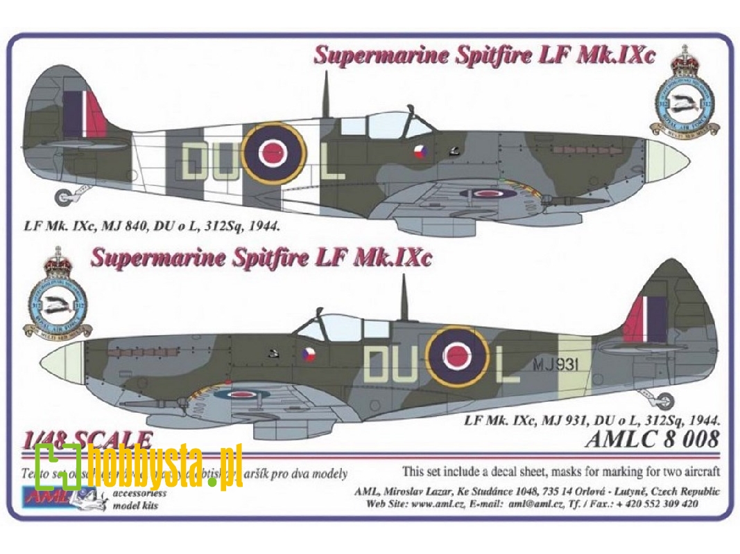 Supermarine Spitfire Lf Mk.Ixc - 2 Decal Versions Du-l (1944) - zdjęcie 1