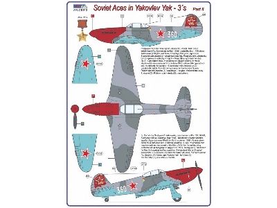 Soviet Aces In Yakovlev Yak-3 Part 2 (2 Decal Versions) - zdjęcie 2