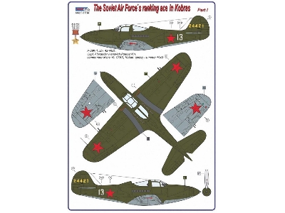 The Soviet Air Force Ranking Ace In Kobras : A.I.Pokryshkin (2 Decal Version) - zdjęcie 4