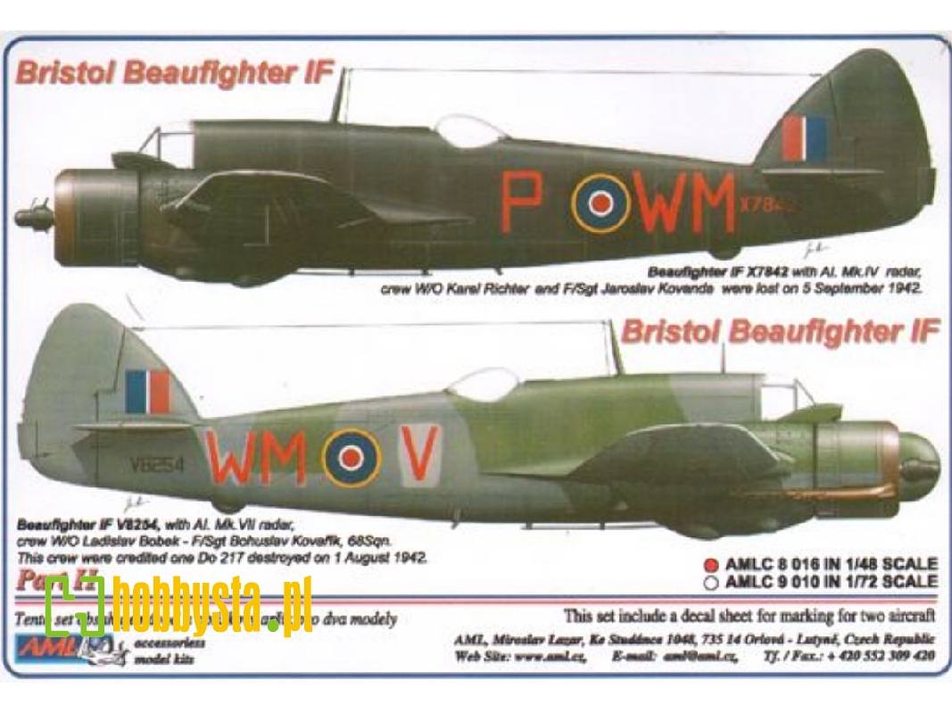 Bristol Beaufighter Decals Part 2 - zdjęcie 1 Bristol Beaufighter Decals Part 2 - zdjęcie 1
