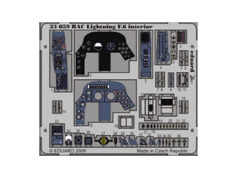 BAC Lightning F.6 interior S. A. 1/32 - Trumpeter - blaszki - zdjęcie 1 BAC Lightning F.6 interior S. A. 1/32 - Trumpeter - blaszki - zdjęcie 1