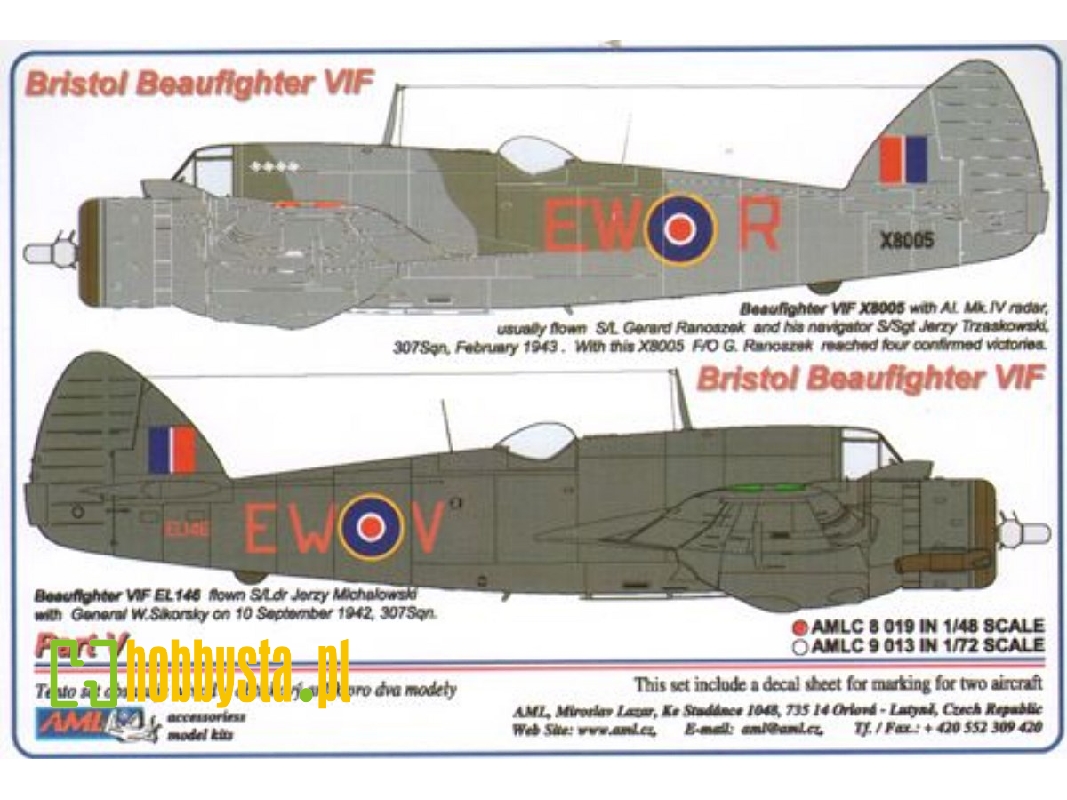 Bristol Beaufighter Decals Part 5 - zdjęcie 1 Bristol Beaufighter Decals Part 5 - zdjęcie 1