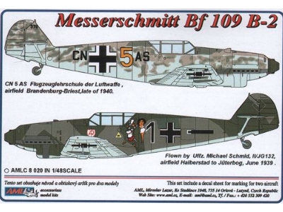 Messerschmitt Bf-109 B-2 -2 Decal Versions - zdjęcie 1