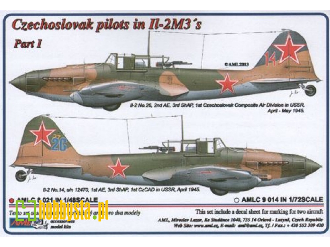Czechoslovak Pilots In Ilyushin Il-2m3 Part 1 (2 Decal Versions : April - May 1945) - zdjęcie 1 Czechoslovak Pilots In Ilyushin Il-2m3 Part 1 (2 Decal Versions : April - May 1945) - zdjęcie 1