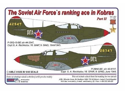 The Soviet Air ForceÂ´s Ranking Ace In Kobras Part 2 : Captain G.A.Rechkalov (2 Decal Versions) - zdjÄ™cie 1