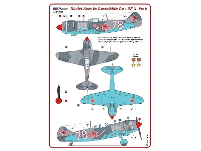 Soviet Aces In Lavochkin La-5f Part 2 (2 Decal Versions) - zdjęcie 3