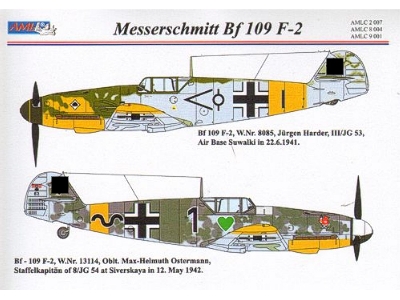 Messerschmitt Bf-109 F-2 Decals - zdjęcie 1
