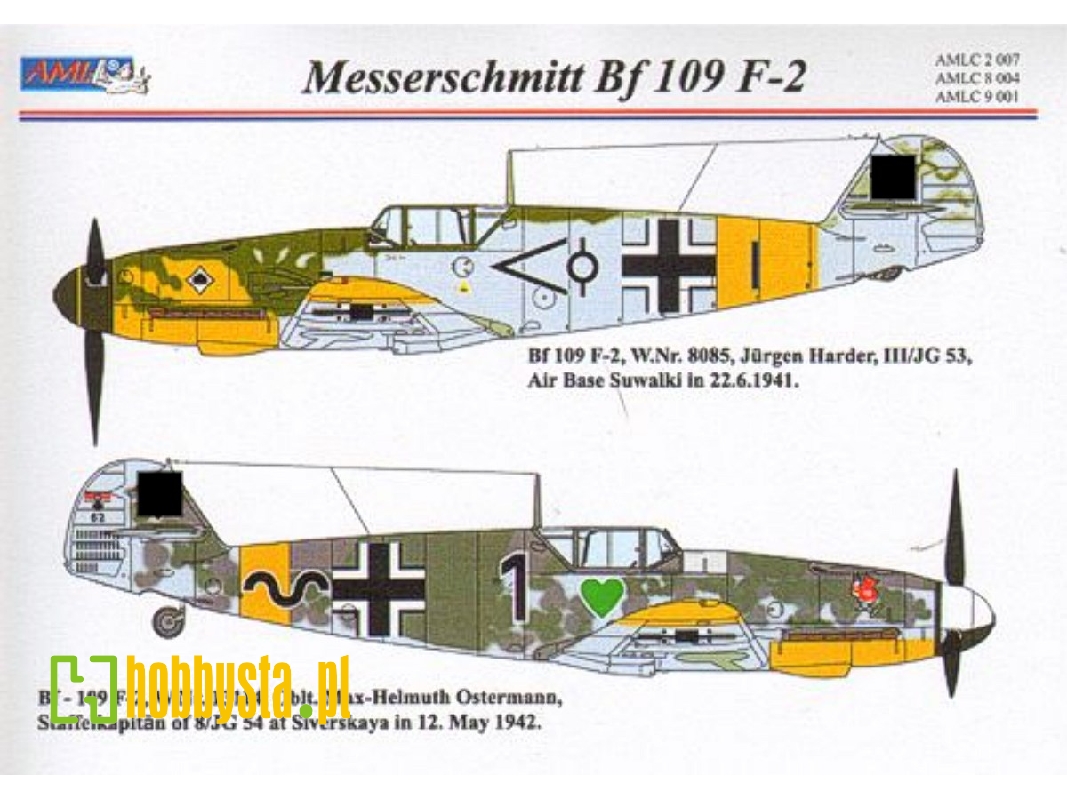 Messerschmitt Bf-109 F-2 Decals - zdjęcie 1