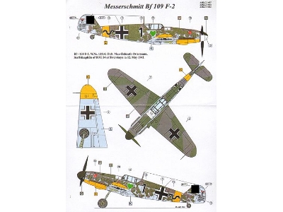 Messerschmitt Bf-109 F-2 Decals - zdjęcie 2