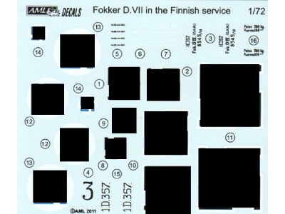 Fokker D.Vii In The Finnish Service (Decals For 2 Planes) - zdjęcie 3