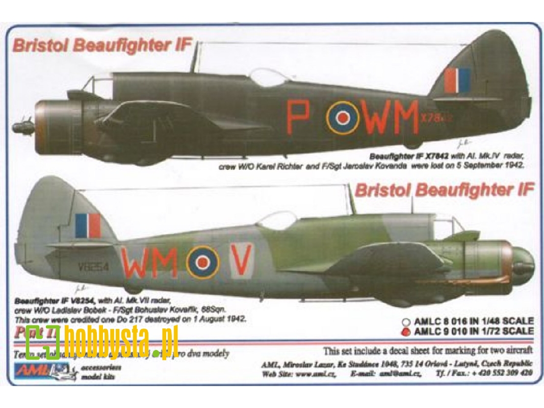 Bristol Beaufighter Decals Part 2 - zdjęcie 1 Bristol Beaufighter Decals Part 2 - zdjęcie 1