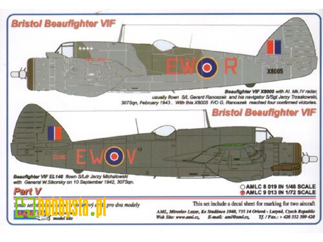 Bristol Beaufighter Decals Part 5 - zdjęcie 1 Bristol Beaufighter Decals Part 5 - zdjęcie 1