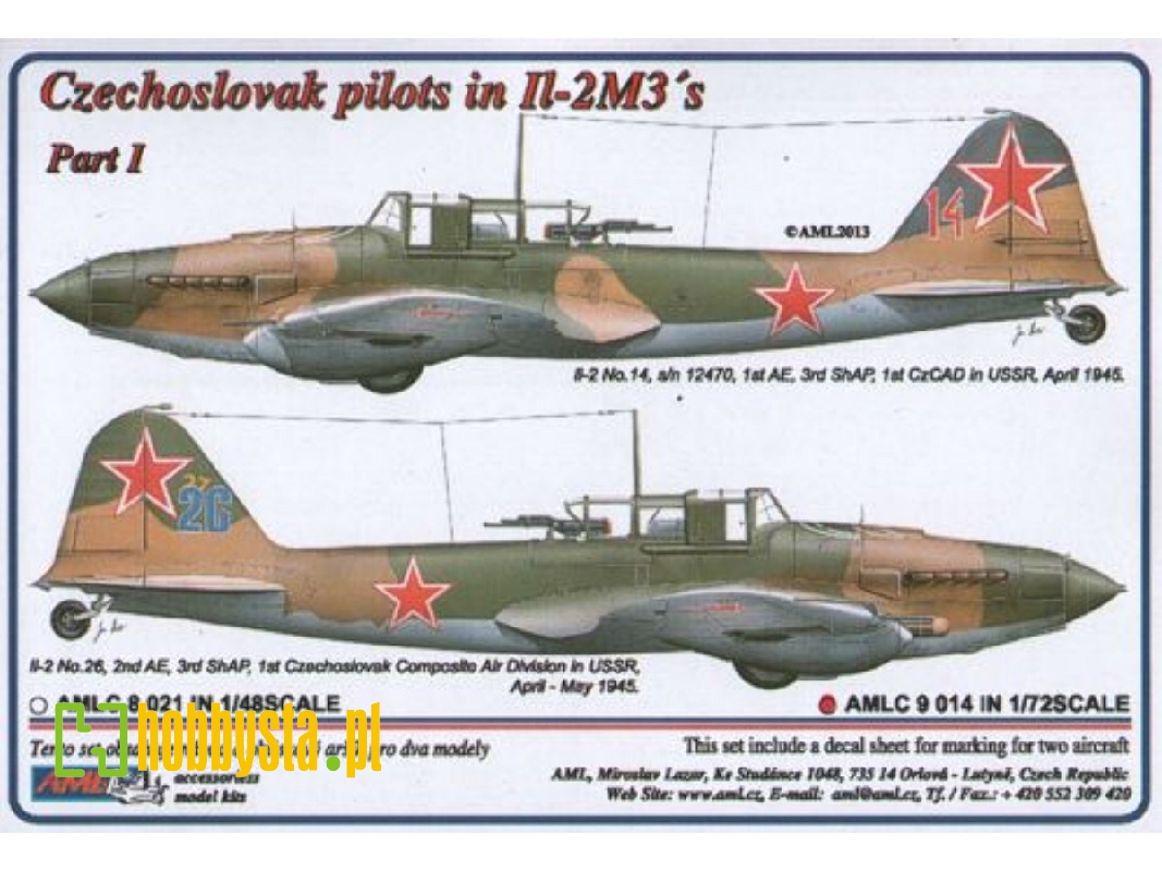 Czechoslovak Pilots In Ilyushin Il-2m3 Part 1 (2 Decal Versions) - zdjęcie 1 Czechoslovak Pilots In Ilyushin Il-2m3 Part 1 (2 Decal Versions) - zdjęcie 1