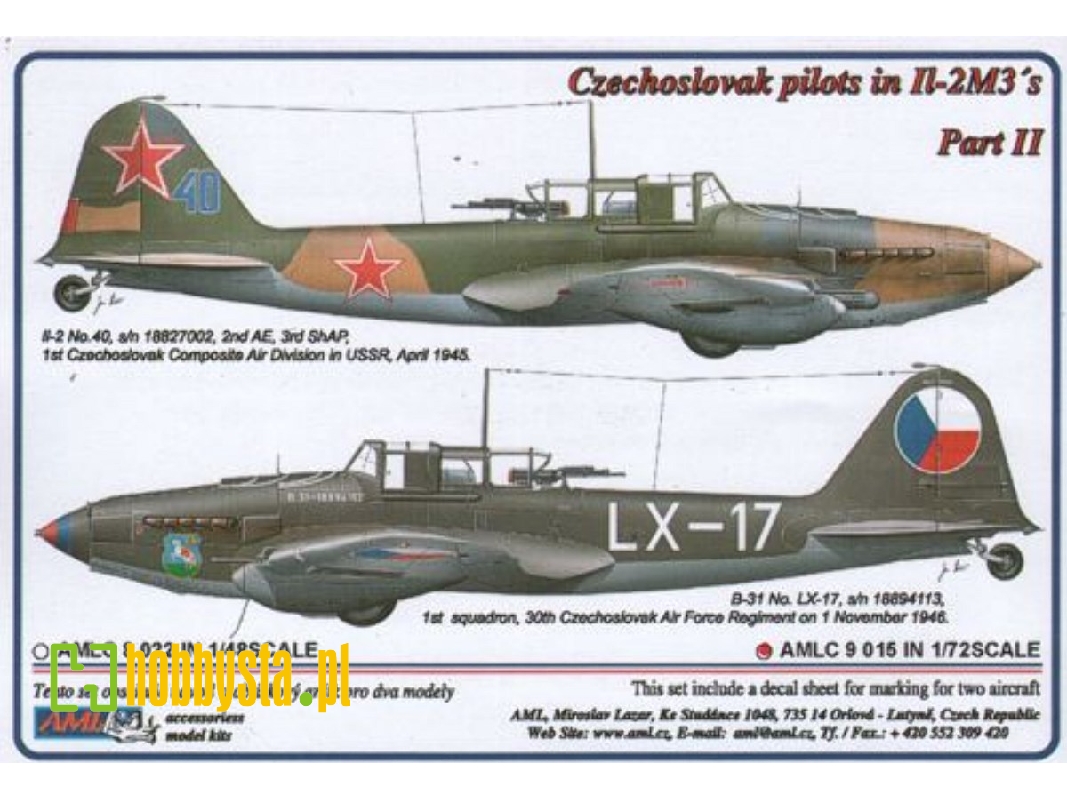 Czechoslovak Pilots In Ilyushin Il-2m3 Part 2 (2 Decal Versions) - zdjęcie 1 Czechoslovak Pilots In Ilyushin Il-2m3 Part 2 (2 Decal Versions) - zdjęcie 1