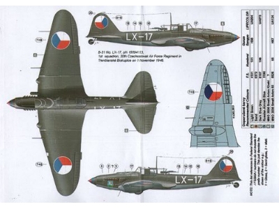 Czechoslovak Pilots In Ilyushin Il-2m3 Part 2 (2 Decal Versions) - zdjęcie 3