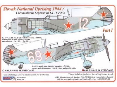 Slovak National Uprising 1944 - Czechoslovak Legends In La-5 Fn Part 1 (2 Decal Versions) - zdjęcie 1
