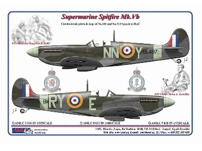 Czechoslovak Pilots & Dogs Of No.310 And No.313 Squadron Raf - Supermarine Spitfire Mk.Vb - zdjęcie 1