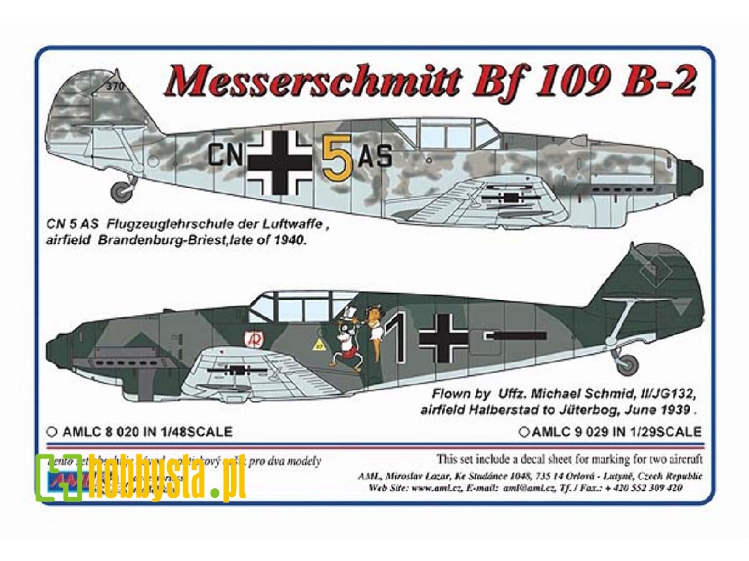 Messerschmitt Bf-109 B-2 - 2 Decal Versions - zdjęcie 1 Messerschmitt Bf-109 B-2 - 2 Decal Versions - zdjęcie 1