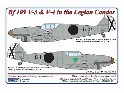 Messerschmitt Bf-109 V3 And V4 In Legion Condor (2 Decal Versions) - zdjęcie 1