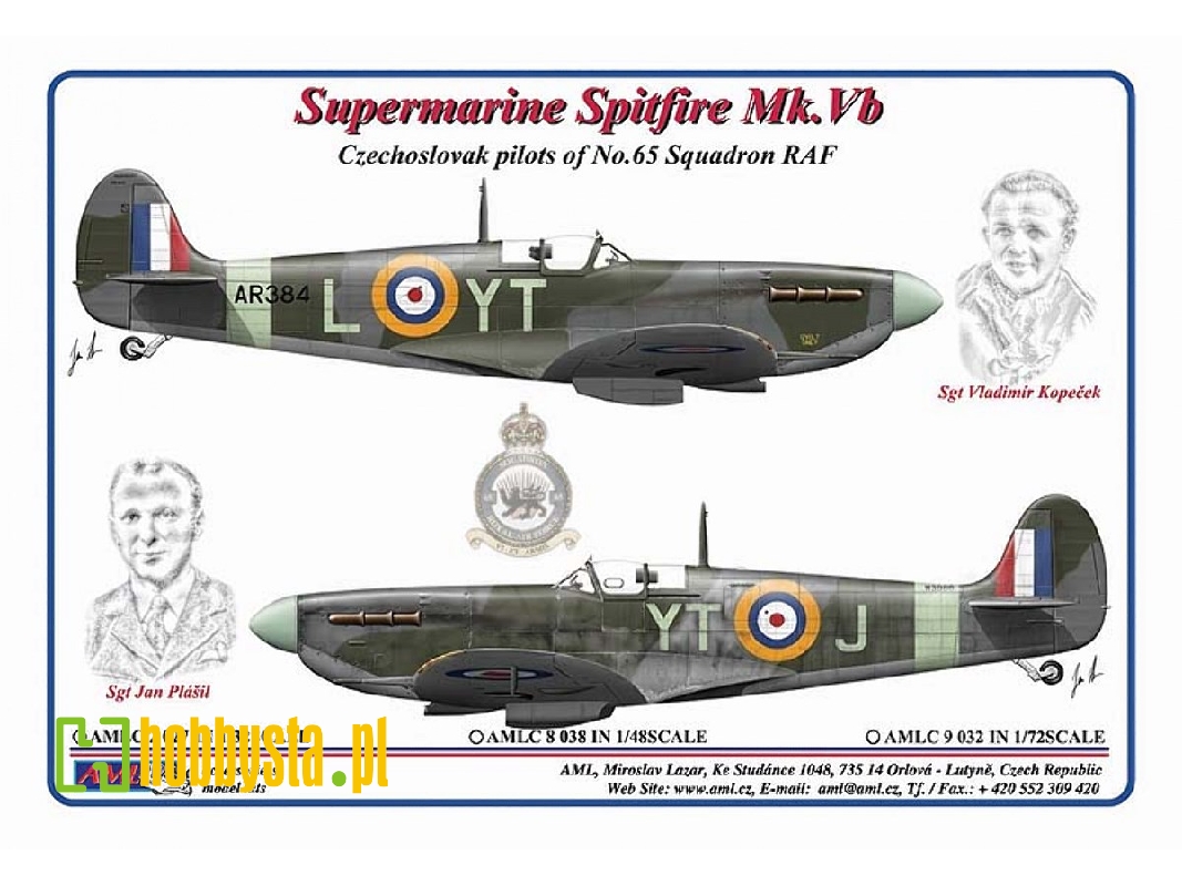 Czechoslovak Pilots Of No.65 Squadron Raf - Supermarine Spitfire Mk.Vb - zdjęcie 1 Czechoslovak Pilots Of No.65 Squadron Raf - Supermarine Spitfire Mk.Vb - zdjęcie 1