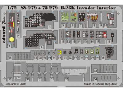  B-26K interior 1/72 - Italeri - blaszki - zdjęcie 1