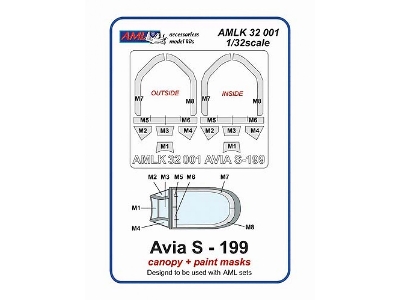 Avia S-199 Mule - Vacu Canopy 'bubble' Type With Masks (For Aml Kits) - zdjęcie 2