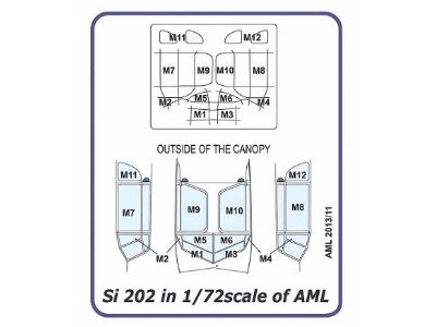 Siebel Si 202 - Canopy And Paint Masks (For Aml Kits) - zdjęcie 2