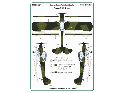 Fieseler Fi-156 Storch - Camouflage Pattern Paint Masks (Designed To Be Used With Tamiya Kits) - zdjęcie 3
