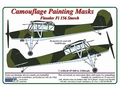 Fieseler Fi-156 'storch' - Camouflage Pattern Paint Masks (Designed To Be Used With Tamiya Kits) - zdjęcie 1