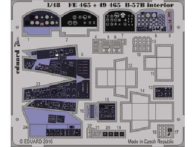  B-57B interior S. A. 1/48 - Airfix - blaszki - zdjęcie 1