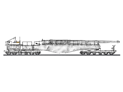 German Railway Gun K5(E) Leopold "winter Camouflage" With Figures - zdjęcie 2