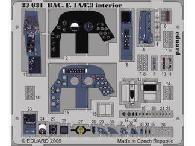  B. A.E.  F.1A/ F.3 interior S. A. 1/32 - Trumpeter - blaszki - zdjęcie 1