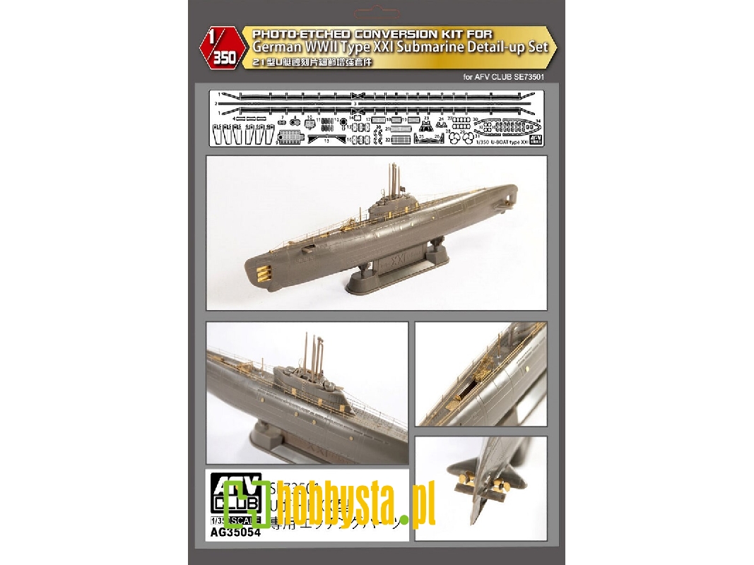 Photo-etched Conversion Kit For German Wwii Type Xxi Submarine Detail Setup - zdjęcie 1 Photo-etched Conversion Kit For German Wwii Type Xxi Submarine Detail Setup - zdjęcie 1