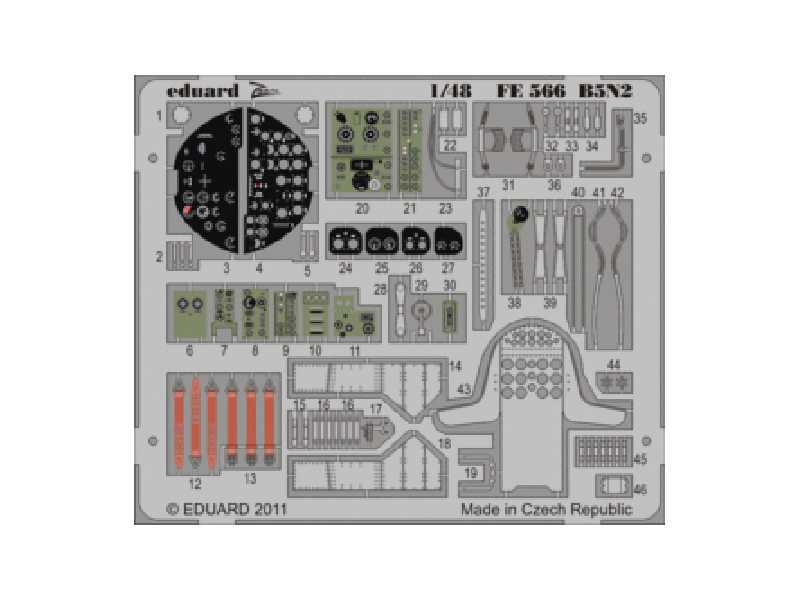 B5N2 S. A. 1/48 - Hasegawa - blaszki - zdjęcie 1 B5N2 S. A. 1/48 - Hasegawa - blaszki - zdjęcie 1
