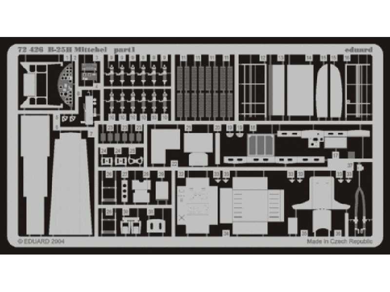  B-25H interior 1/72 - Hasegawa - blaszki - zdjęcie 1