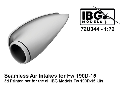 Focke-wulf Fw-190 D-15 - Seamless Air Intakes 3d-printed (For Ibg Kits) - zdjęcie 1