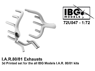 Iar-80/81 C - Exhausts 3d-printed (For Ibg Kits) - zdjęcie 1