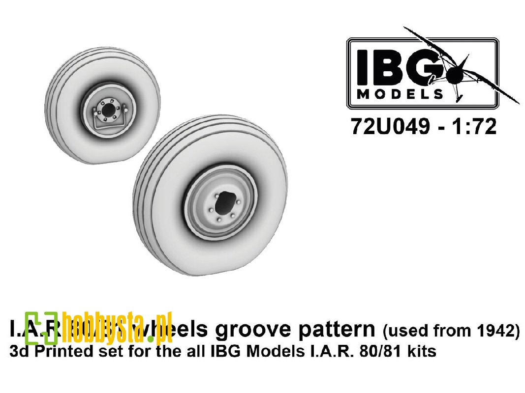 Iar-80/81 C - Wheels Groove Pattern (Used From 1942) 3d-printed (For Ibg Kits) - zdjęcie 1 Iar-80/81 C - Wheels Groove Pattern (Used From 1942) 3d-printed (For Ibg Kits) - zdjęcie 1