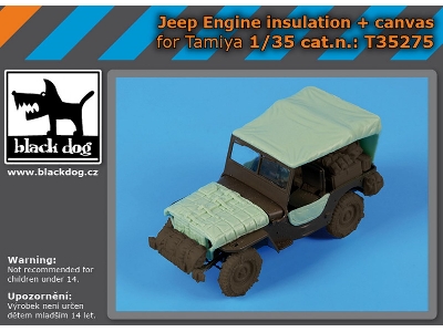 Jeep Engine Insulation And Canvas (For Tamiya) - zdjęcie 1