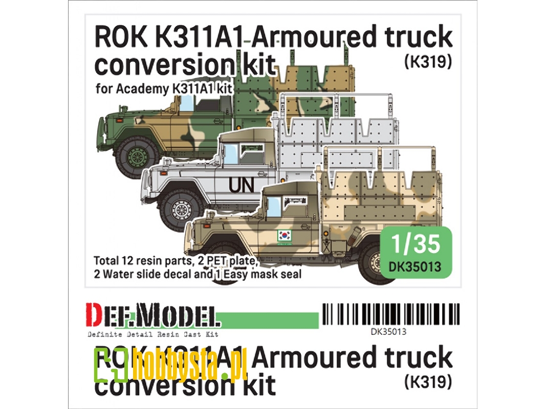 R.O.K K311a1 Armoured Truck (K319) Conversion Kit (For Academy Kit) - zdjęcie 1 R.O.K K311a1 Armoured Truck (K319) Conversion Kit (For Academy Kit) - zdjęcie 1