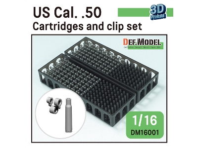 Us Cal. .50 Cartridges And Clip Set (Over 120 Cartridges And Clip Parts) - zdjęcie 1