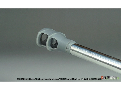 Us 76mm M1a2 Gun Muzzle Brake With M1919 Barrel (For Andy's Hobby Headquarters M4a3e8 Kit) - zdjęcie 8