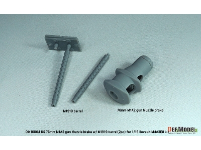 Us 76mm M1a2 Muzzle Brake With M1919 Barrel (For I Love Kit M4a3e8 Kit) - zdjęcie 3